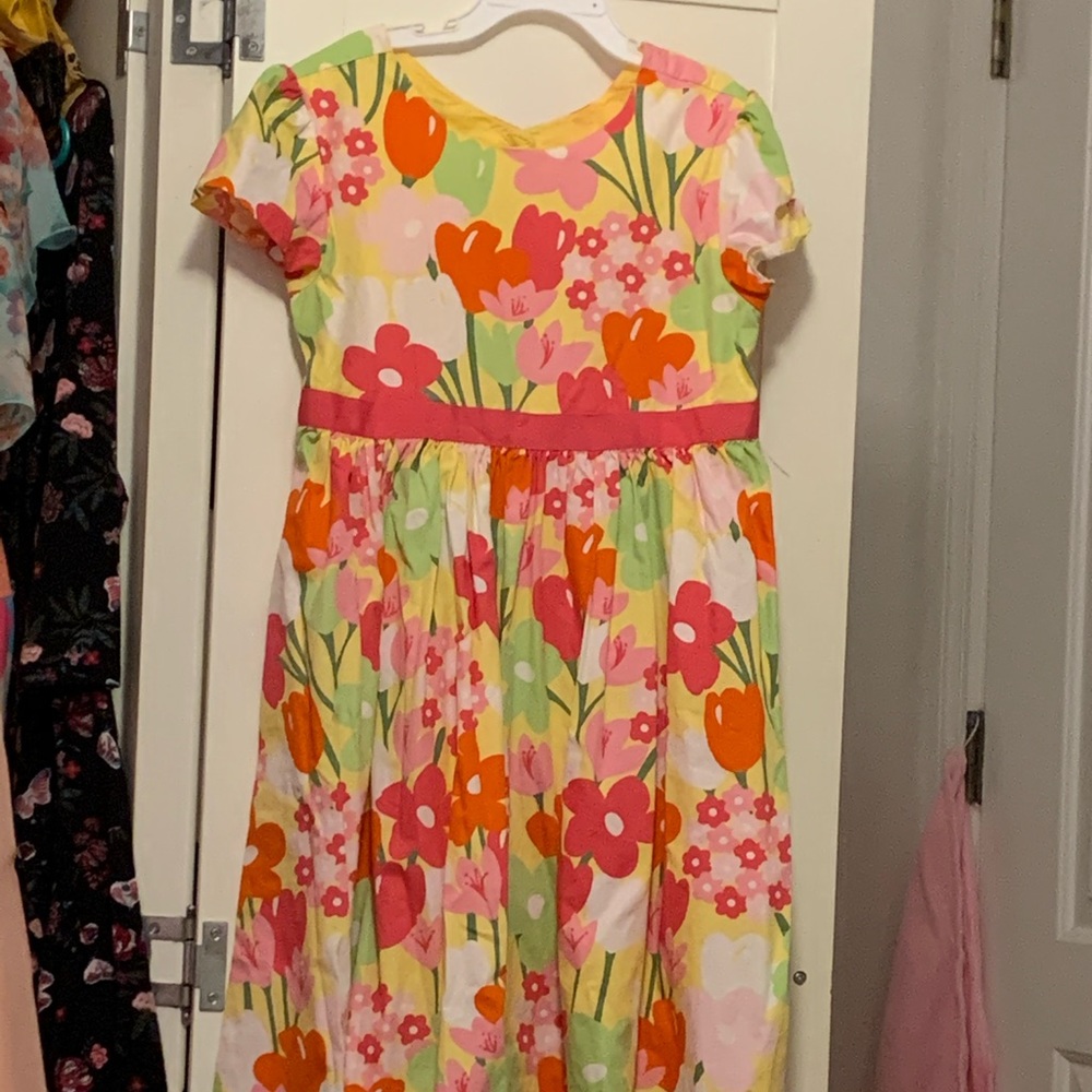 Flower causal girl dress